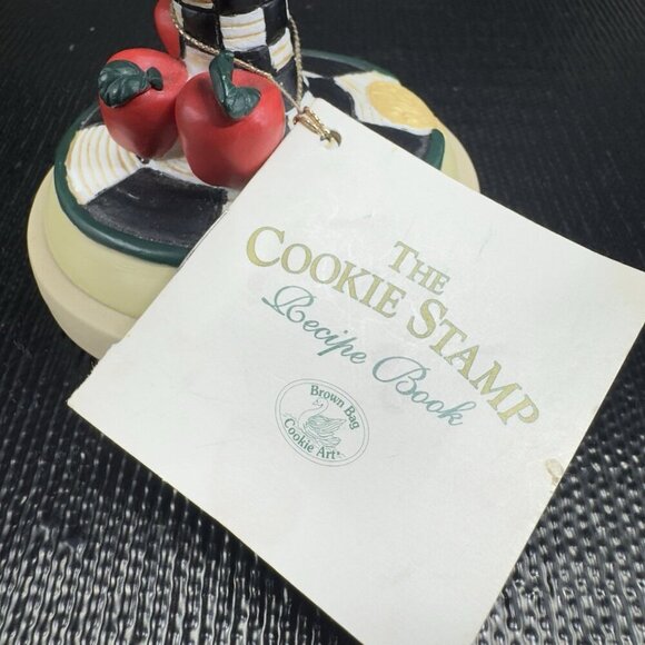 Vintage 1995 Brown Bag Cookie Art Apples Stamp Press Collectible New With Tags - Picture 8 of 12